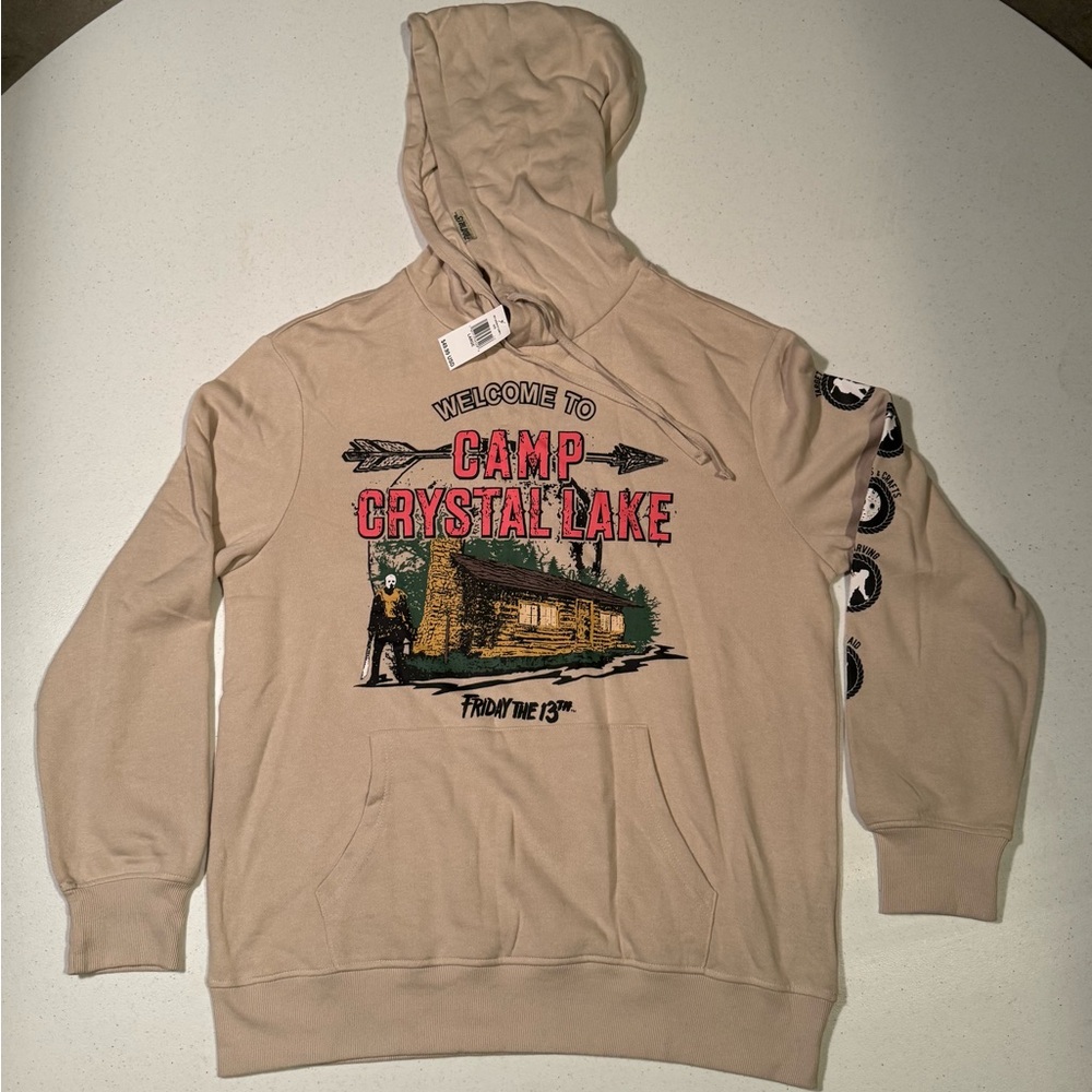 Friday The 13th Hoodie Welcome To Camp Crystal Lake Log Cabin Sweatshirt. Unisex
